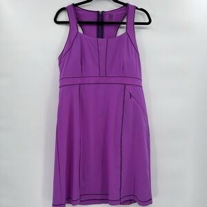 Title‎ Nine Womens Nimblene Athletic Tank Dress Sz 14 Purple Active Built in Bra